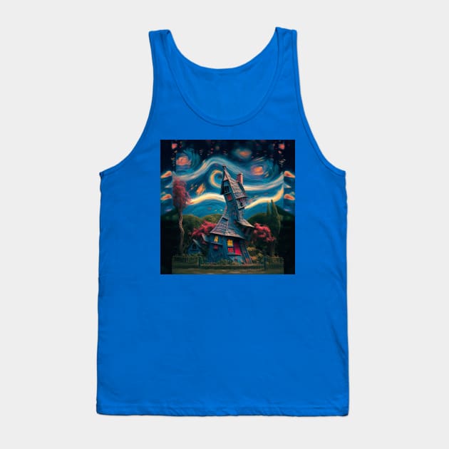 Starry Night Over The Burrow Tank Top by Grassroots Green